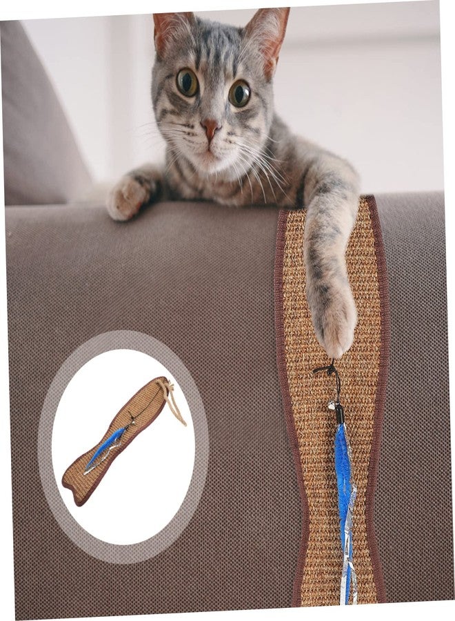BCOATH Fish Shaped Sisal Cat Scratching Pad Hanging Door Protector and Claw Grinding Mat Natural Eco-Friendly Cat Toy for Furniture Protection and Claw Sharpening - Image 5